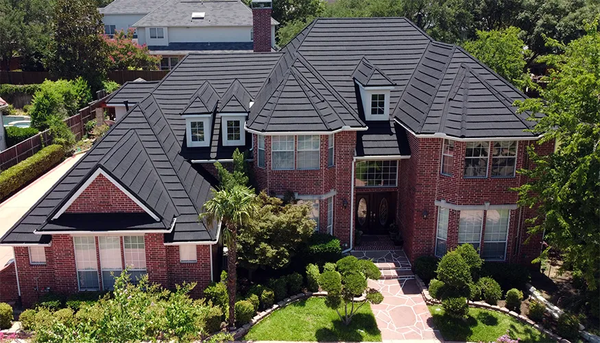 Homeowner reviewing roofing options provided by Tefute USA